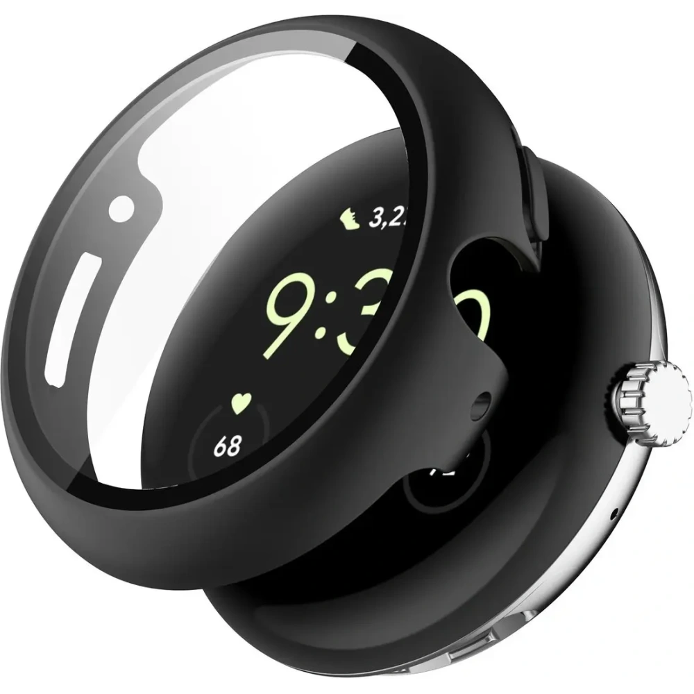 Etui ze szkłem do zegarka Bizon Case+Glass Watch do Google Pixel Watch 4 41mm matowe czarne