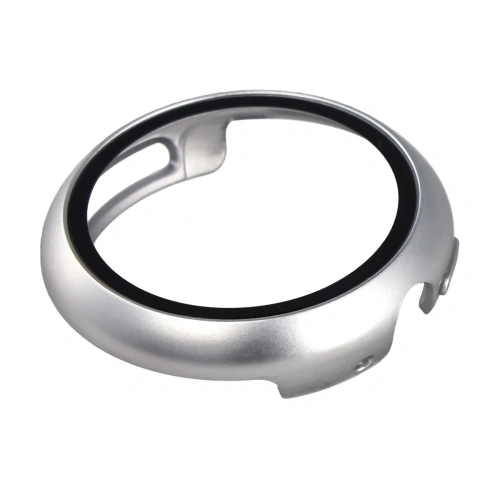 Etui ze szkłem do zegarka Bizon Case+Glass Watch do Google Pixel Watch 4 41mm matowe srebrne