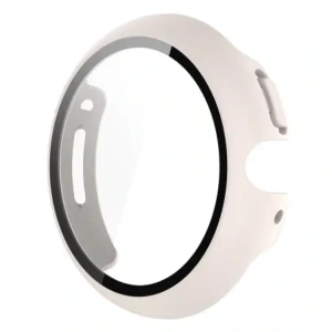 Etui ze szkłem do zegarka Bizon Case+Glass Watch do Google Pixel Watch 4 41mm matowe beżowe