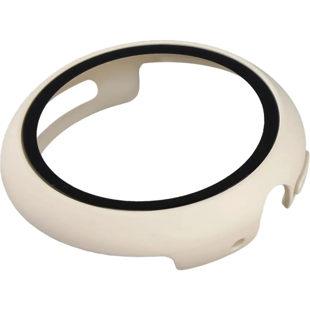 Etui ze szkłem do zegarka Bizon Case+Glass Watch do Google Pixel Watch 4 41mm matowe beżowe