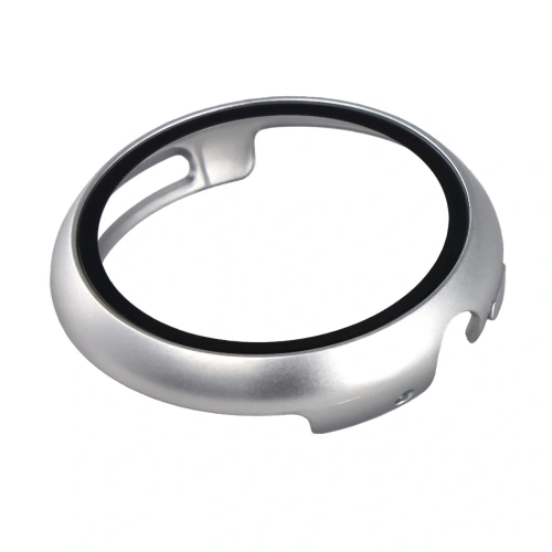 Etui ze szkłem do zegarka Bizon Case+Glass Watch do Google Pixel Watch 4 45mm matowe srebrne