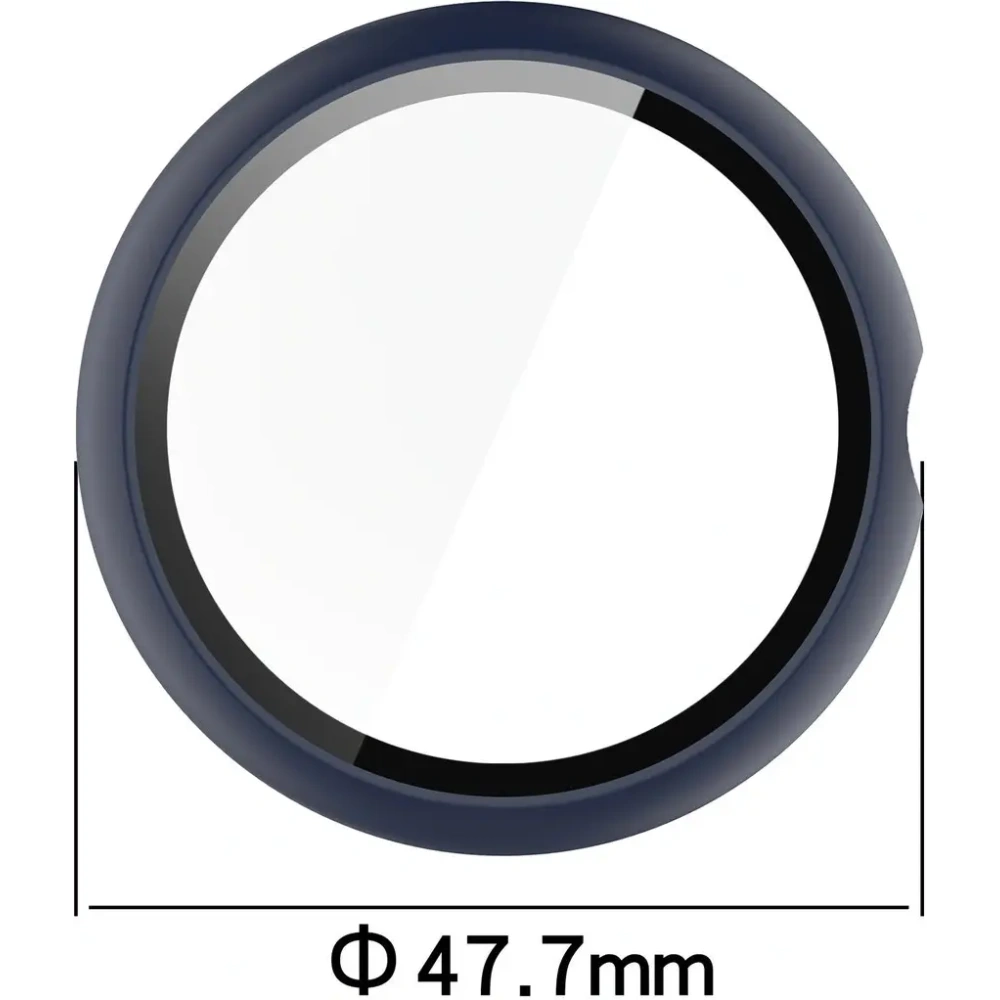 Etui ze szkłem do zegarka Bizon Case+Glass Watch do Google Pixel Watch 4 45mm matowe granatowe