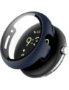 Etui ze szkłem do zegarka Bizon Case+Glass Watch do Google Pixel Watch 4 45mm matowe granatowe