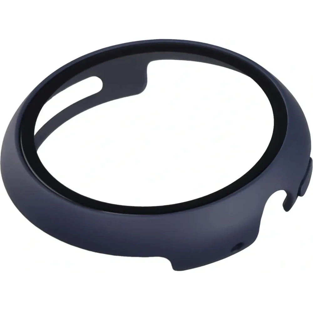 Etui ze szkłem do zegarka Bizon Case+Glass Watch do Google Pixel Watch 4 45mm matowe granatowe