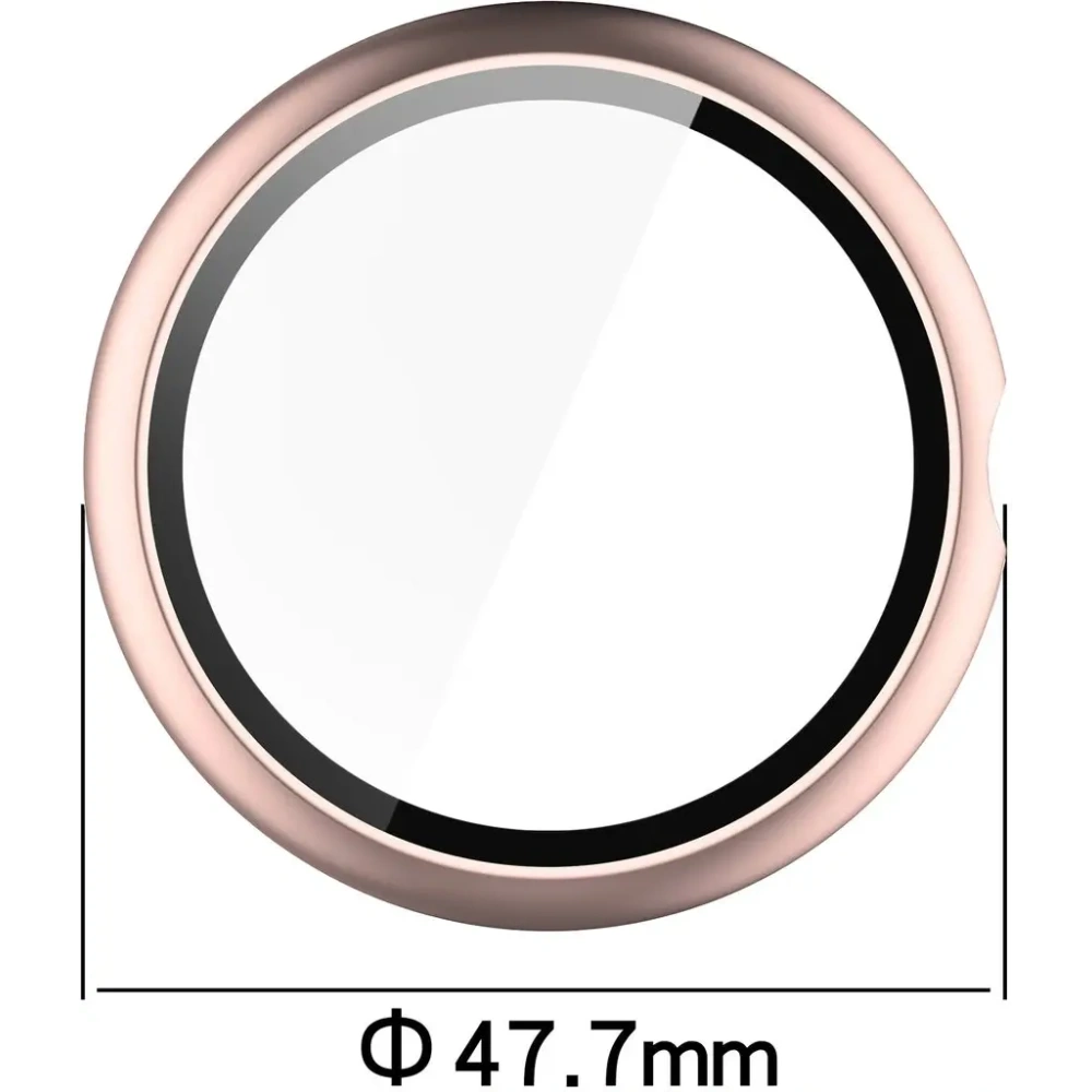 Etui ze szkłem do zegarka Bizon Case+Glass Watch do Google Pixel Watch 4 45mm różowozłote