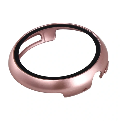 Etui ze szkłem do zegarka Bizon Case+Glass Watch do Google Pixel Watch 4 45mm różowozłote