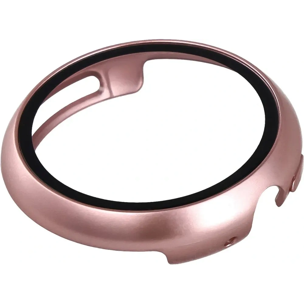 Etui ze szkłem do zegarka Bizon Case+Glass Watch do Google Pixel Watch 4 45mm różowozłote