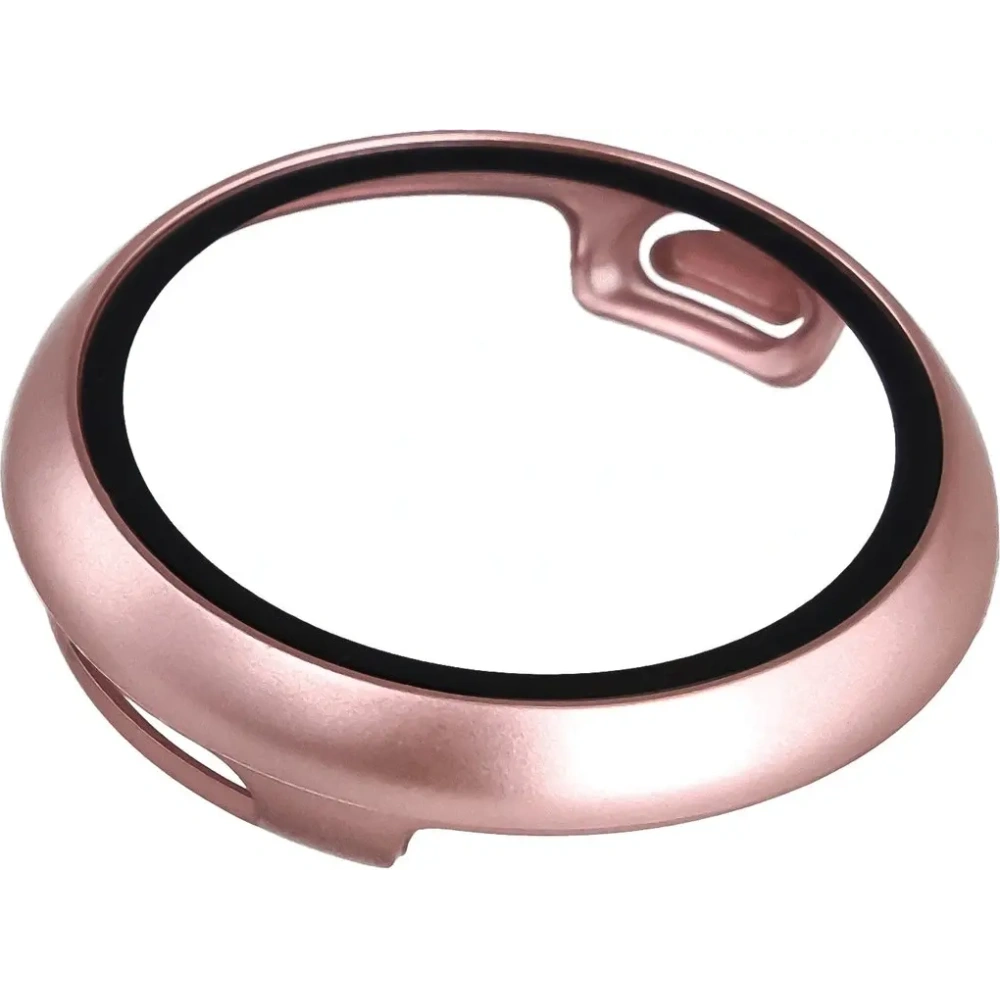 Etui ze szkłem do zegarka Bizon Case+Glass Watch do Google Pixel Watch 4 45mm różowozłote