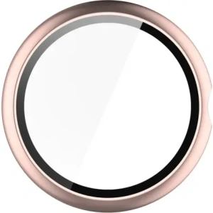 Etui ze szkłem do zegarka Bizon Case+Glass Watch do Google Pixel Watch 4 45mm różowozłote