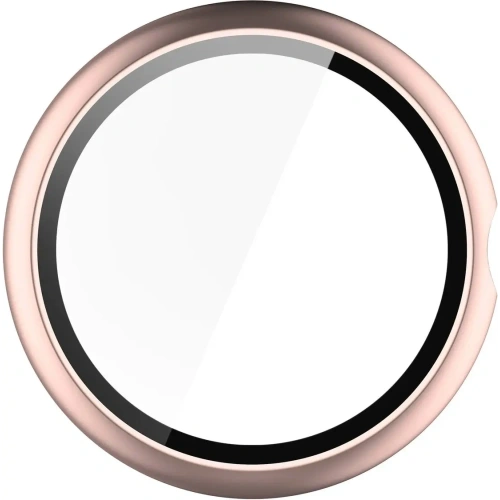 Etui ze szkłem do zegarka Bizon Case+Glass Watch do Google Pixel Watch 4 45mm różowozłote