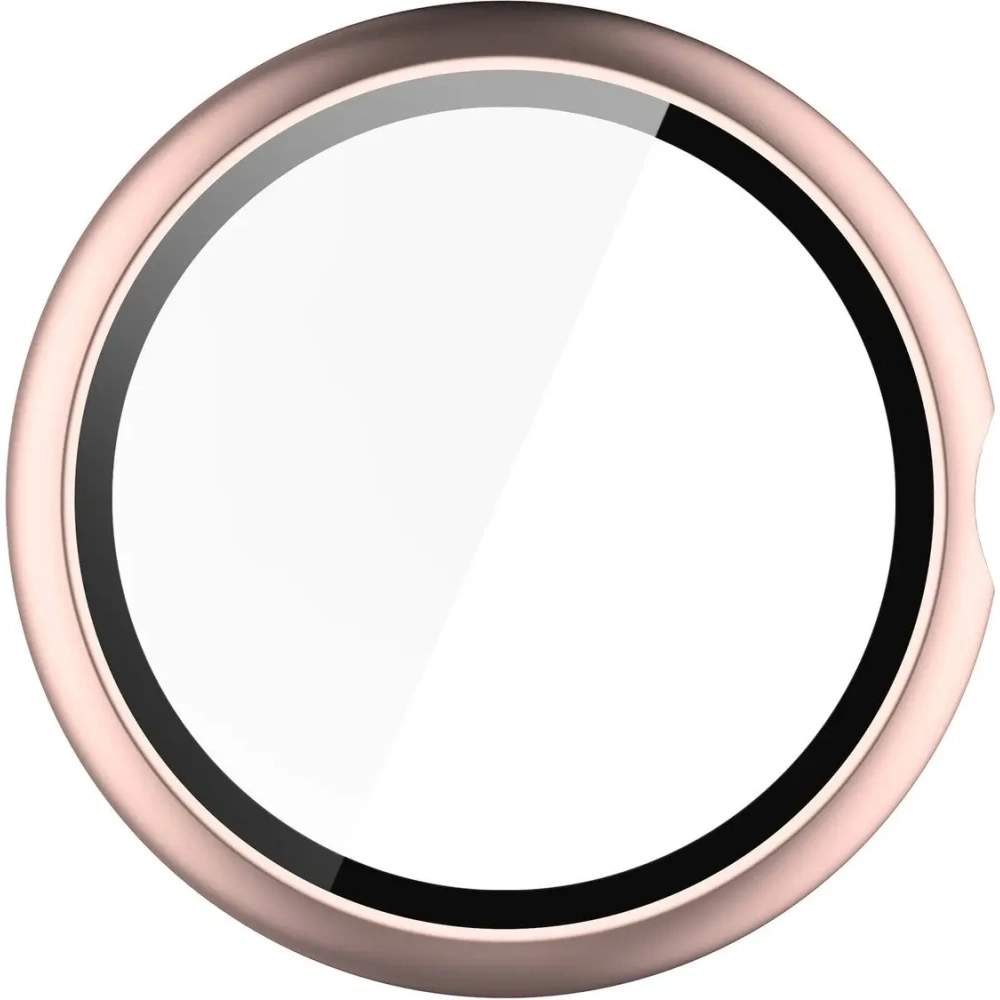 Etui ze szkłem do zegarka Bizon Case+Glass Watch do Google Pixel Watch 4 45mm różowozłote