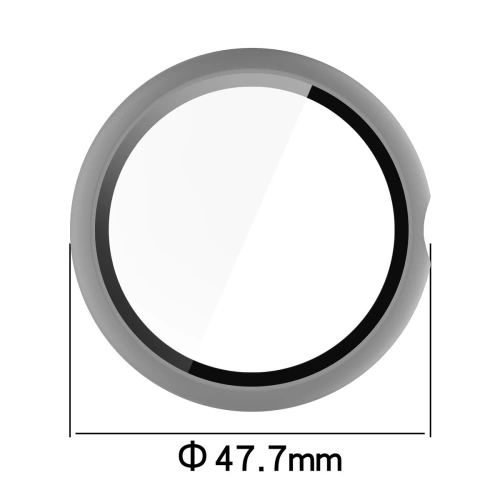 Etui ze szkłem do zegarka Bizon Case+Glass Watch do Google Pixel Watch 4 45mm matowe szare