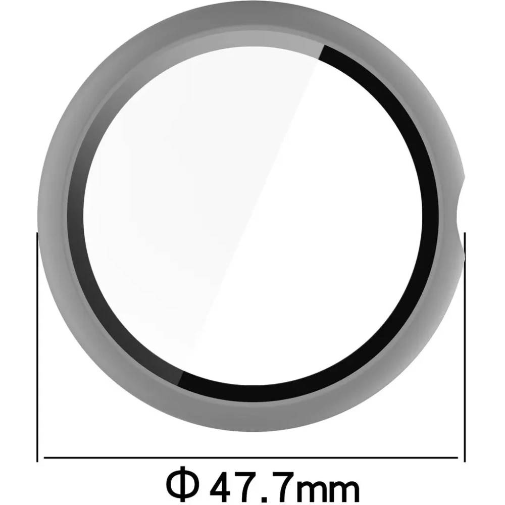 Etui ze szkłem do zegarka Bizon Case+Glass Watch do Google Pixel Watch 4 45mm matowe szare