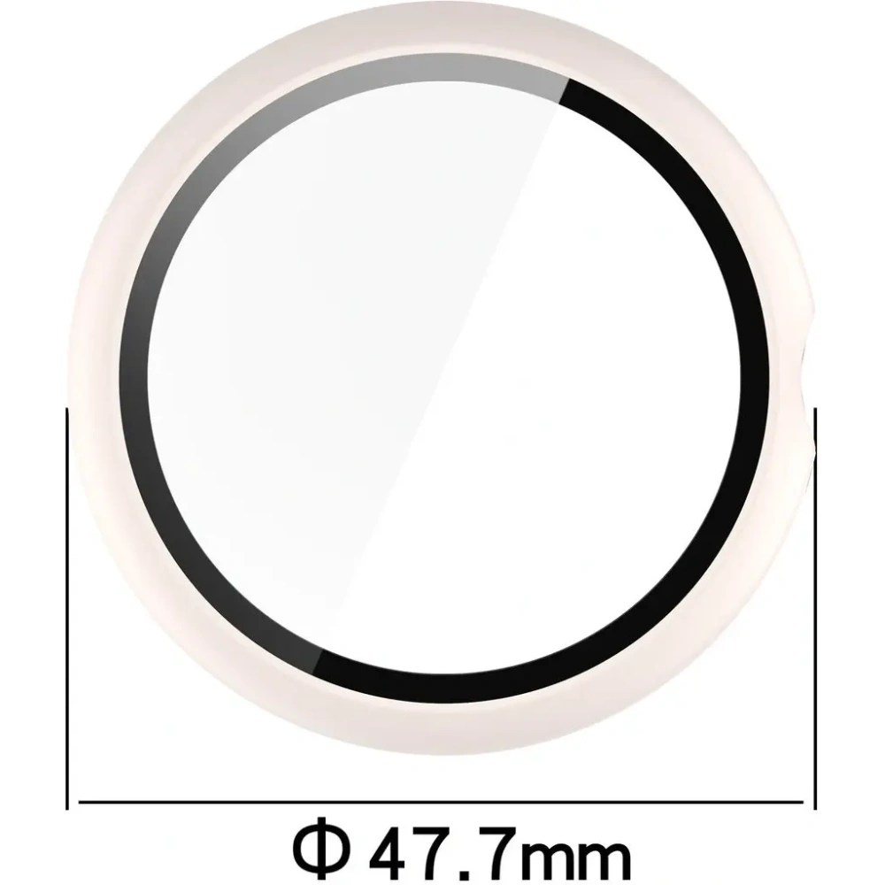 Etui ze szkłem do zegarka Bizon Case+Glass Watch do Google Pixel Watch 4 45mm matowe beżowe