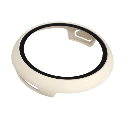 Etui ze szkłem do zegarka Bizon Case+Glass Watch do Google Pixel Watch 4 45mm matowe beżowe