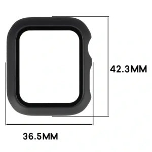 Etui ze szkłem do zegarka Bizon Case+Glass Watch do Apple Watch SE 3 / SE 2 / SE / 6 / 5 / 4 40mm matowe czarne