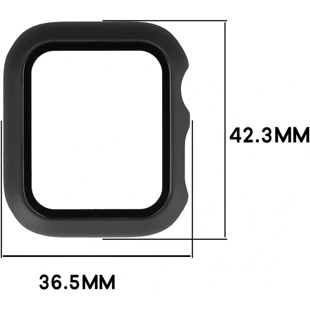Etui ze szkłem do zegarka Bizon Case+Glass Watch do Apple Watch SE 3 / SE 2 / SE / 6 / 5 / 4 40mm matowe czarne