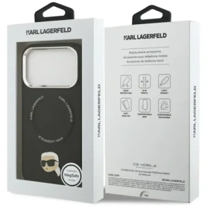 Etui Karl Lagerfeld Karl Pin MagSafe do Apple iPhone 17 Pro czarny