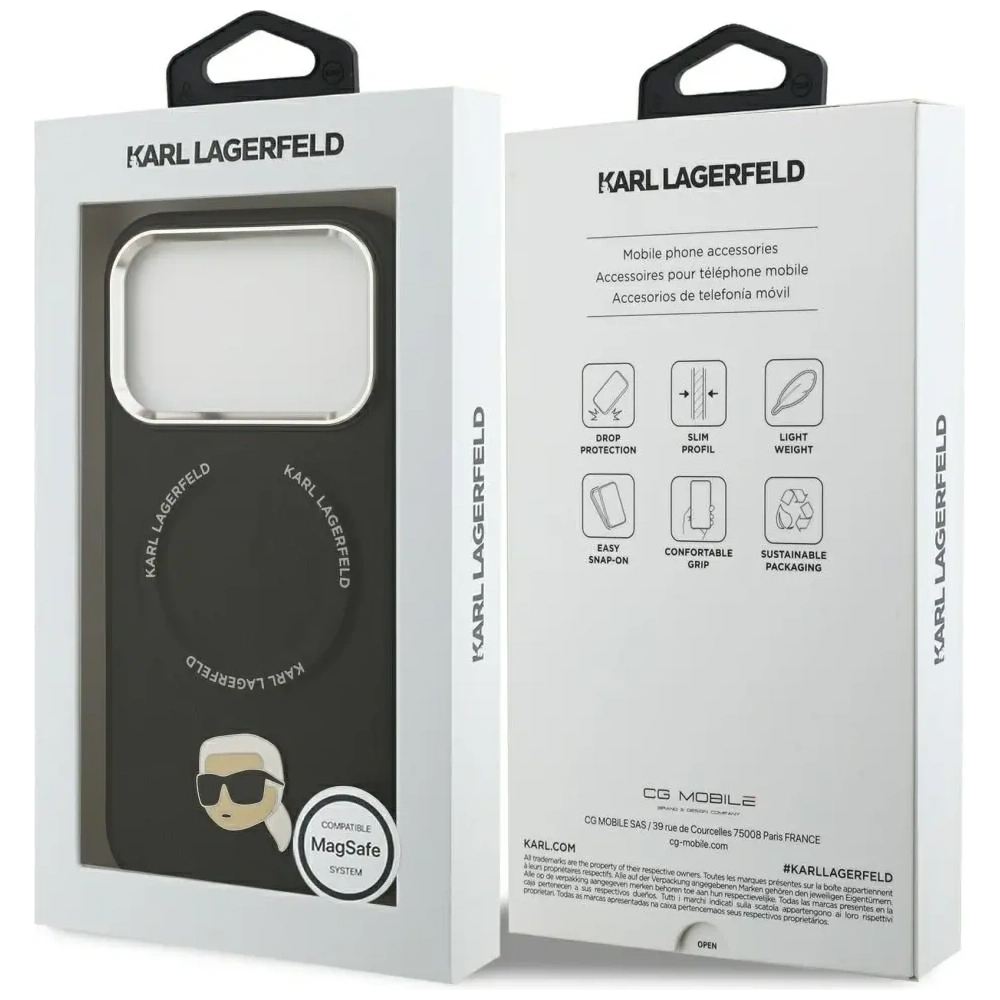 Etui Karl Lagerfeld Karl Pin MagSafe do Apple iPhone 17 Pro czarny
