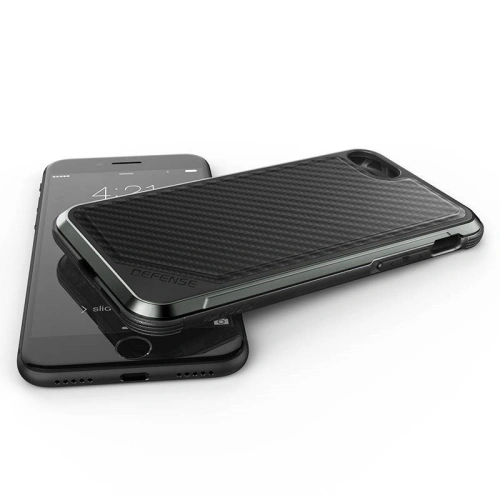 Kup X-Doria Apple Aluminiumhülle Defense Lux iPhone SE 2022/SE 2020/8/7 (Falltest 3m) (Schwarze Kohlefaser) - XDR066BLK - {ean13} - Sklep Home Screen