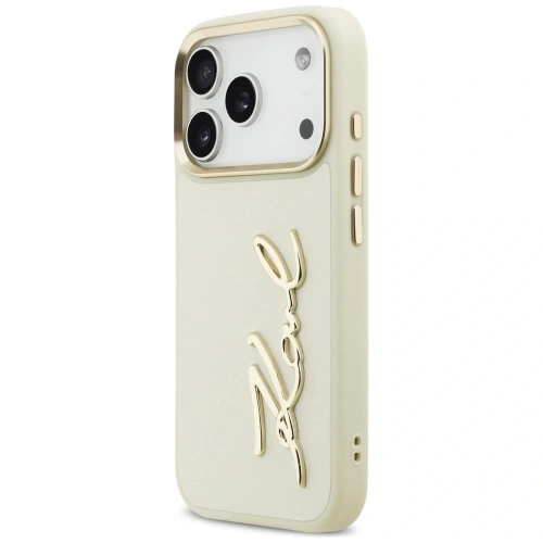 Etui Karl Lagerfeld Karl Script Logo do Apple iPhone 17 Pro beżowy