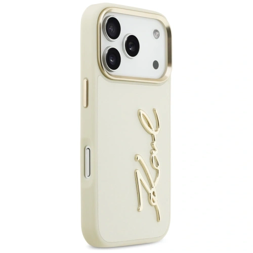 Etui Karl Lagerfeld Karl Script Logo do Apple iPhone 17 Pro beżowy
