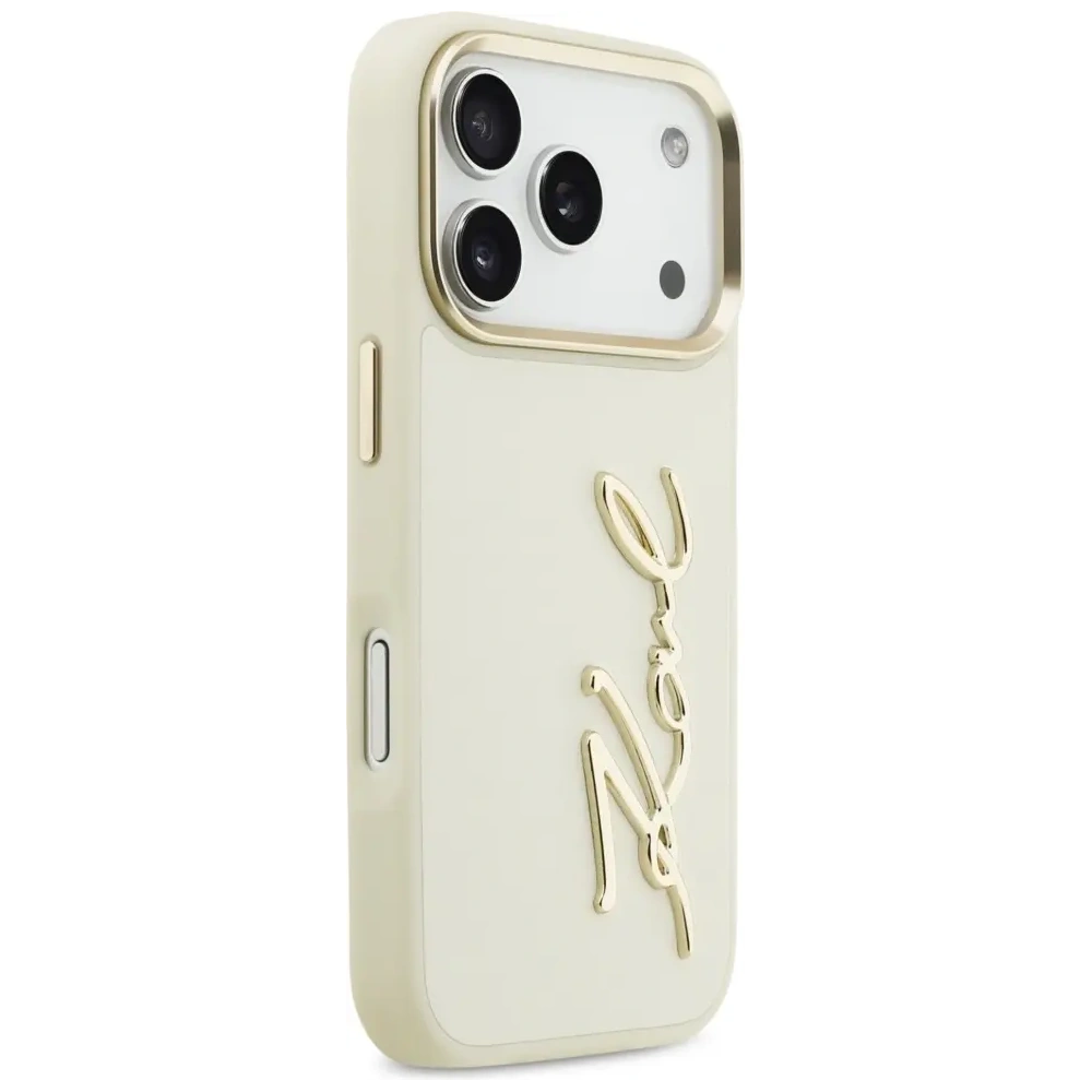 Etui Karl Lagerfeld Karl Script Logo do Apple iPhone 17 Pro beżowy