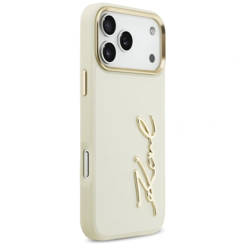 Etui Karl Lagerfeld Karl Script Logo do Apple iPhone 17 Pro Max beżowy