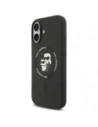 Etui Karl Lagerfeld Silicone Karl&Choupette Ring MagSafe do Apple iPhone 17 czarny