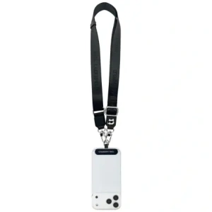 Uniwersalna smycz Karl Lagerfeld Universal Strap Tether Patch Choupette Metal Logo czarny