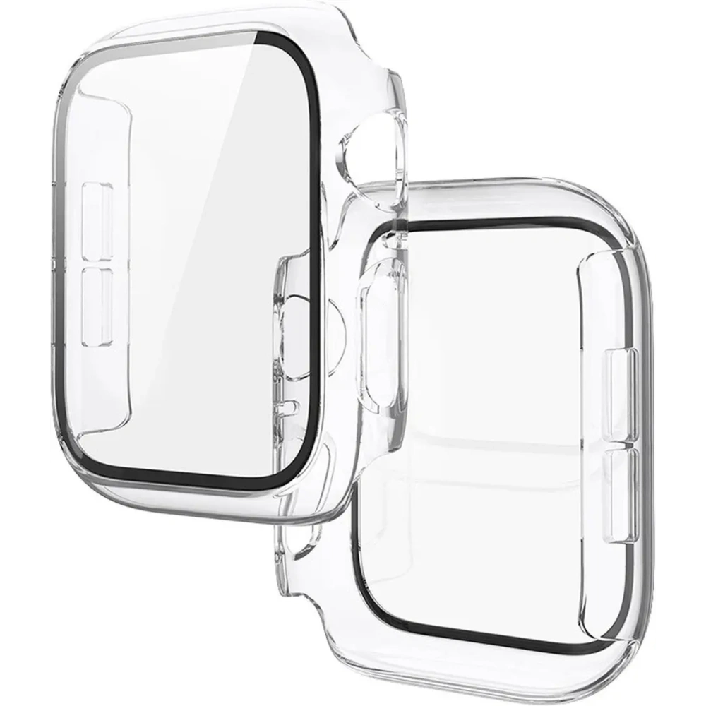 Etui ze szkłem do zegarka Bizon Case+Glass Watch do Apple Watch SE 3 / SE 2 / SE / 6 / 5 / 4 40mm przezroczyste