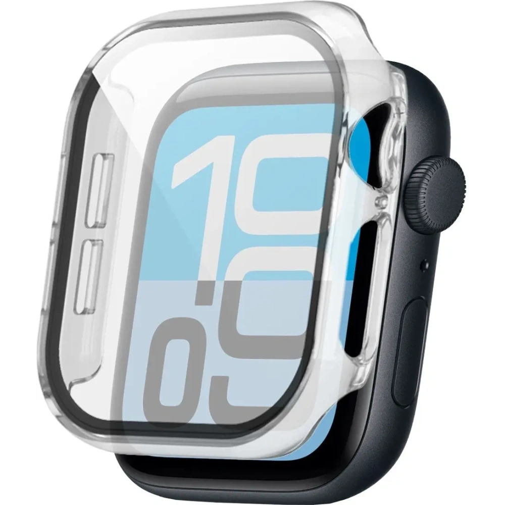 Etui ze szkłem do zegarka Bizon Case+Glass Watch do Apple Watch SE 3 / SE 2 / SE / 6 / 5 / 4 40mm przezroczyste