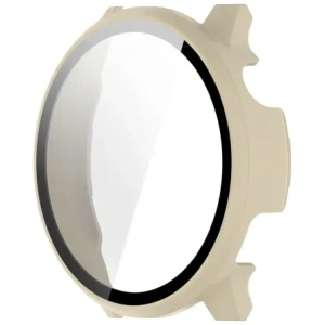 Etui ze szkłem do zegarka Bizon Case+Glass Watch do Garmin Venu 4 45mm beżowe