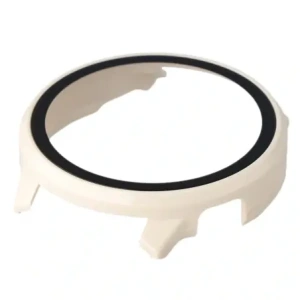 Etui ze szkłem do zegarka Bizon Case+Glass Watch do Garmin Venu 4 45mm beżowe