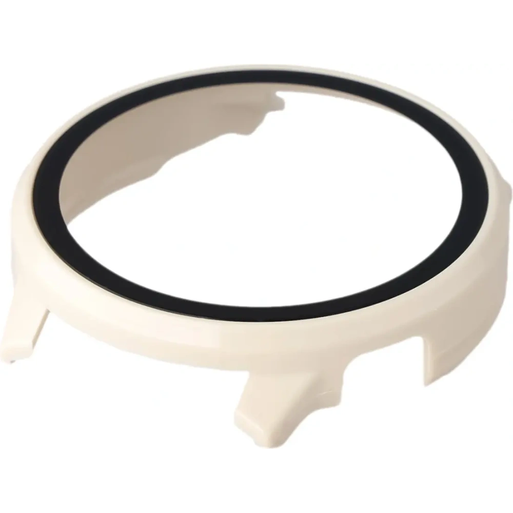 Etui ze szkłem do zegarka Bizon Case+Glass Watch do Garmin Venu 4 45mm beżowe