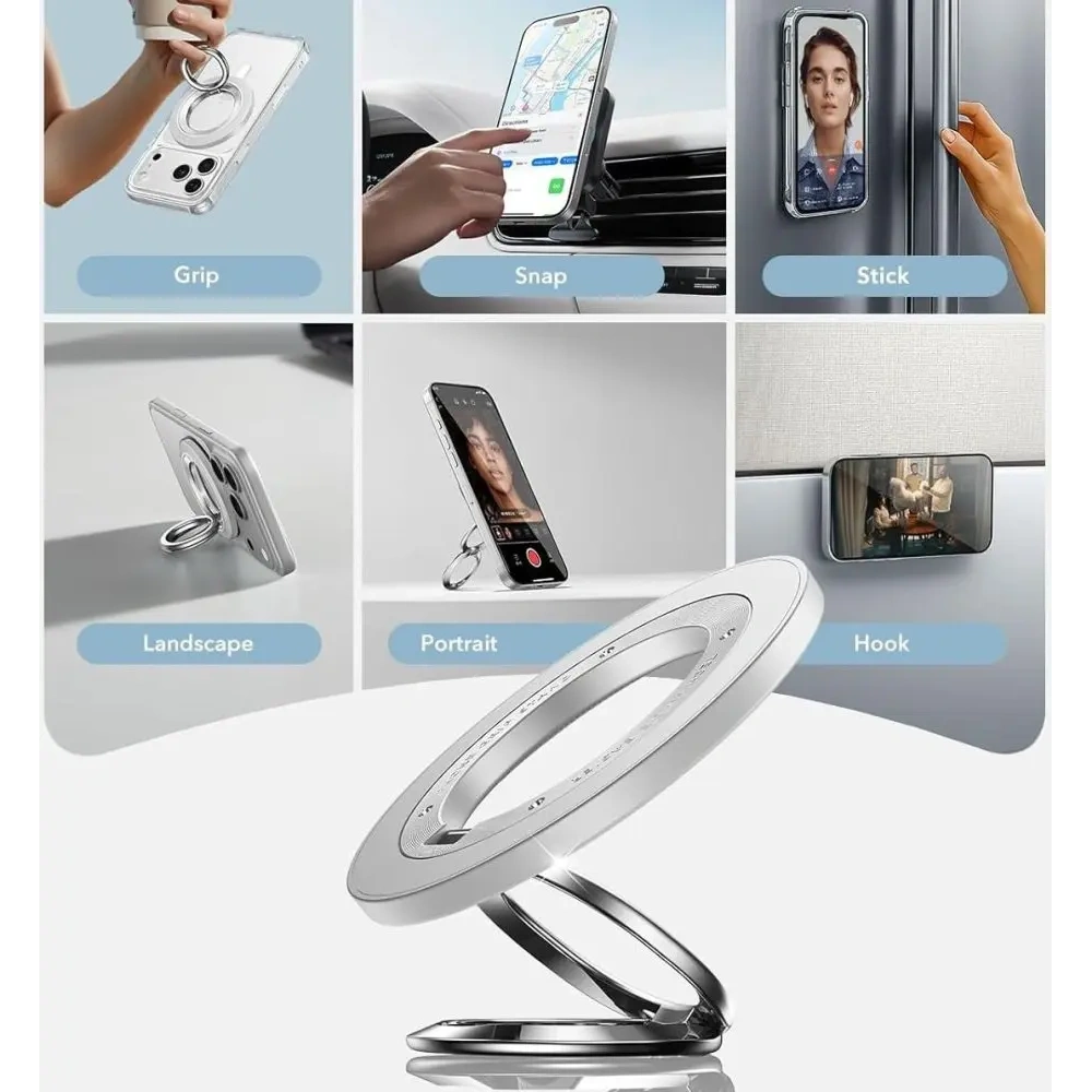 Uchwyt ESR Magnetic 360 Halolock MagSafe Phone Ring White