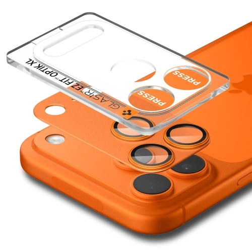 Osłona aparatu Spigen Optik Pro XL Glas.tr ez Fit Camera Protector do Apple iPhone 17 Pro Orange