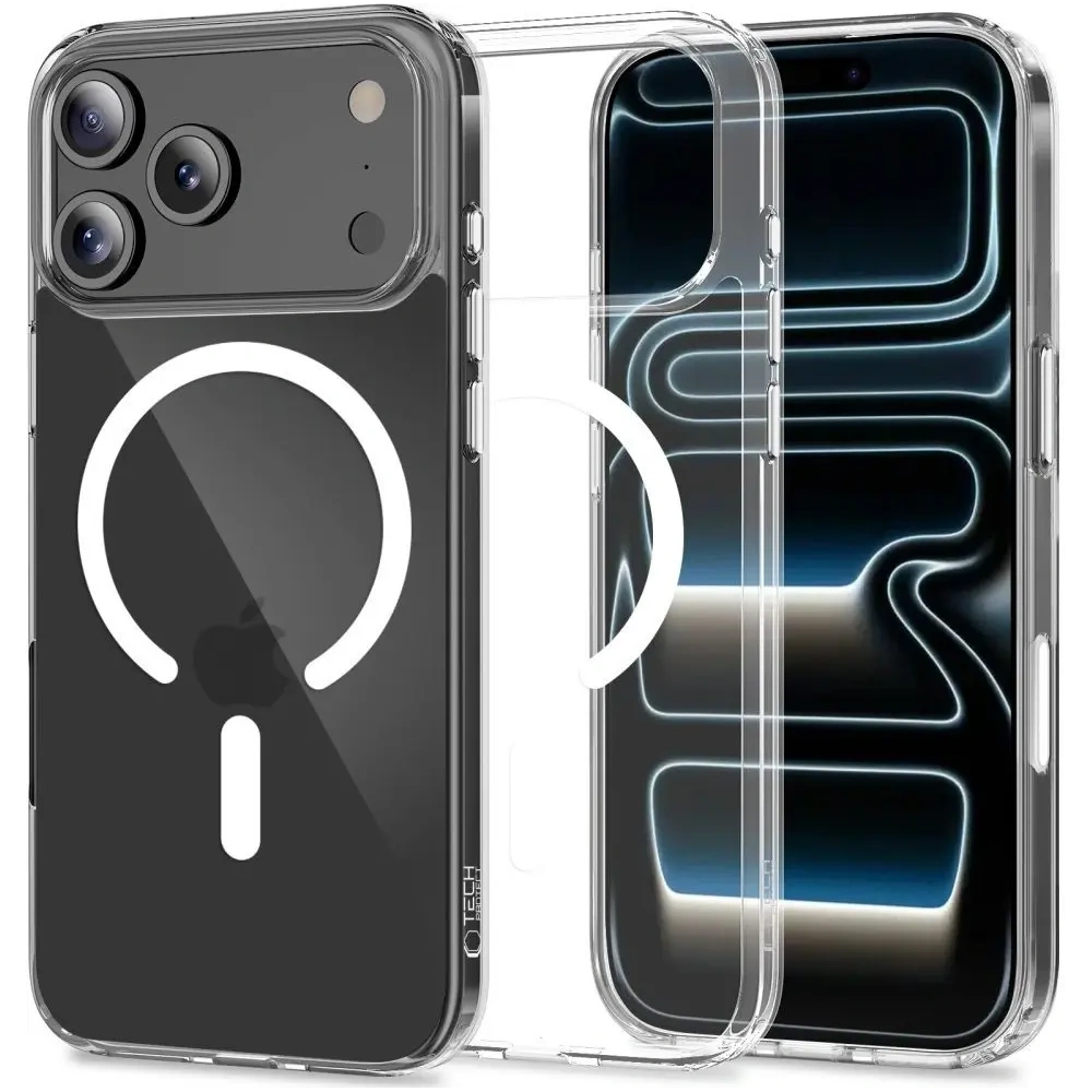 Etui Tech-Protect Flexair Hybrid CC MagSafe do Apple iPhone 17 Pro Clear