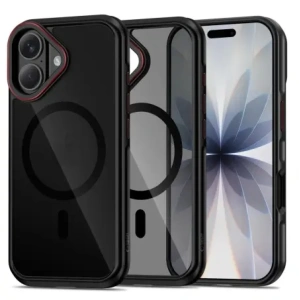 Etui Tech-Protect MagHybrid MagSafe do Apple iPhone 17 Black/red