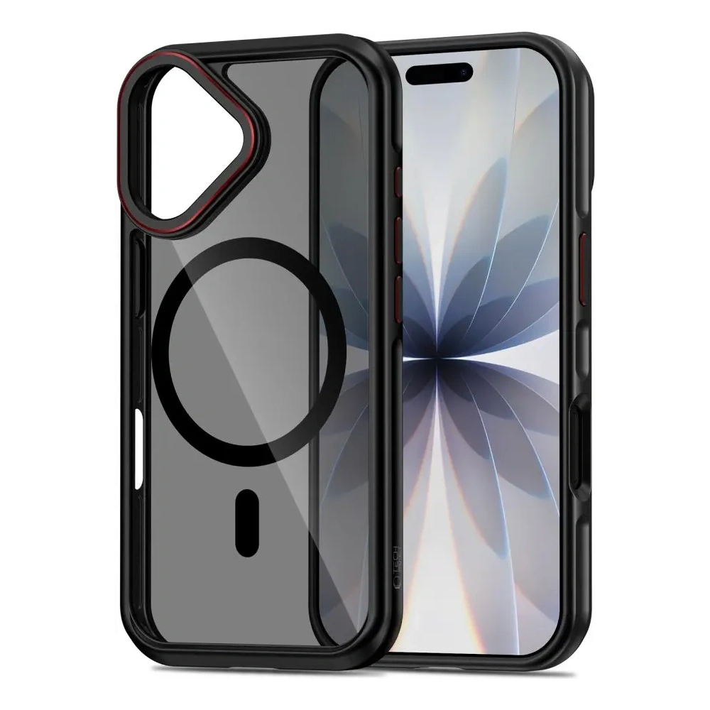 Etui Tech-Protect MagHybrid MagSafe do Apple iPhone 17 Black/red