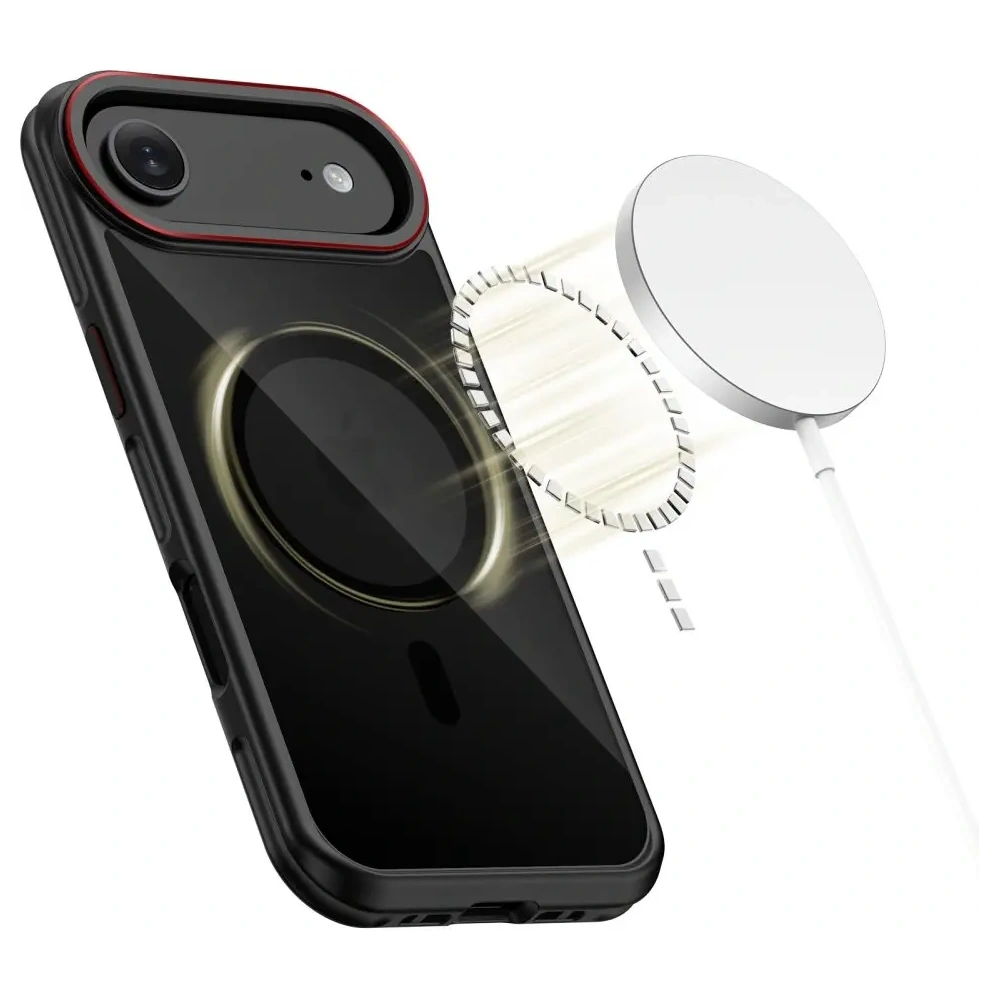 Etui Tech-Protect MagHybrid MagSafe do Apple iPhone Air Black/red