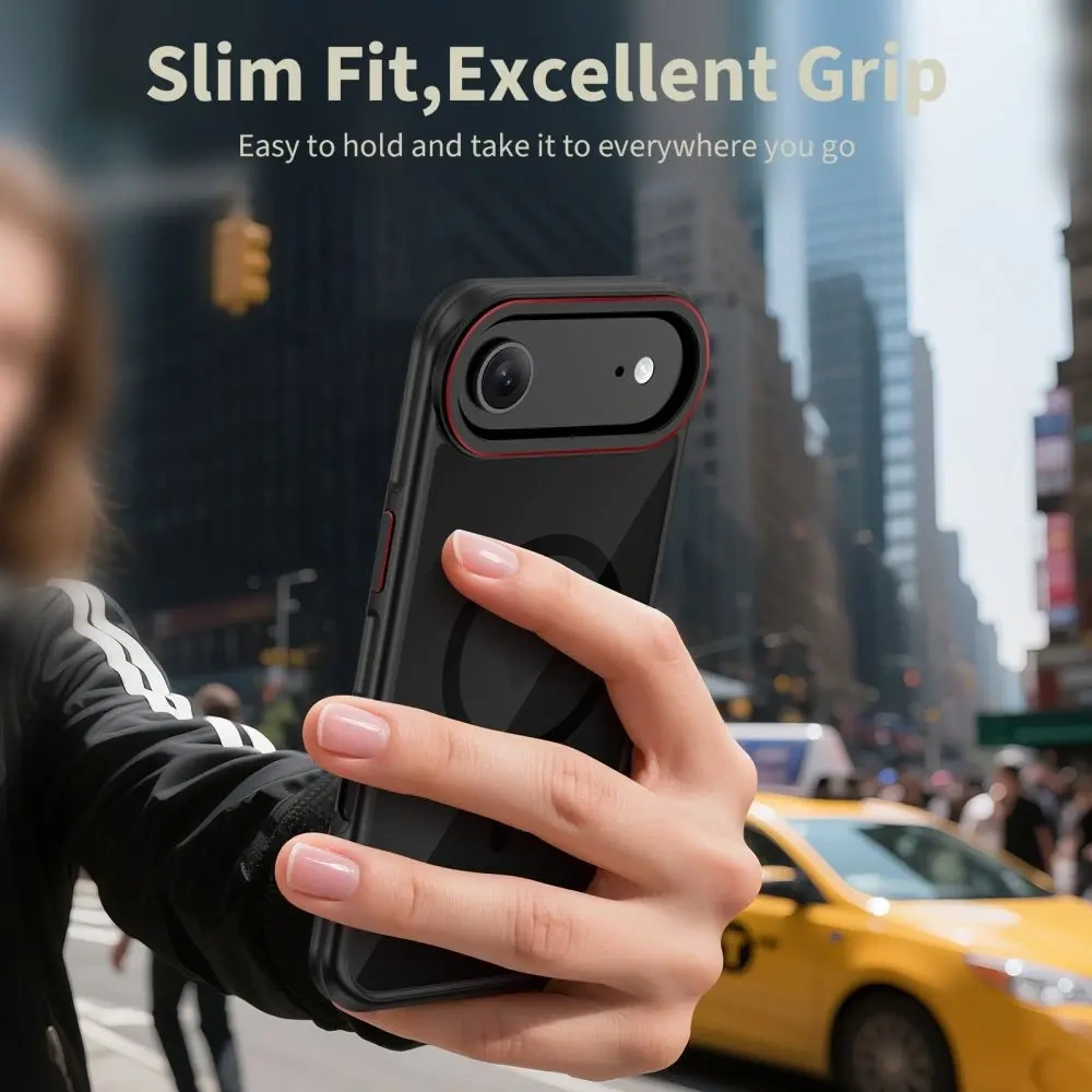 Etui Tech-Protect MagHybrid MagSafe do Apple iPhone Air Black/red