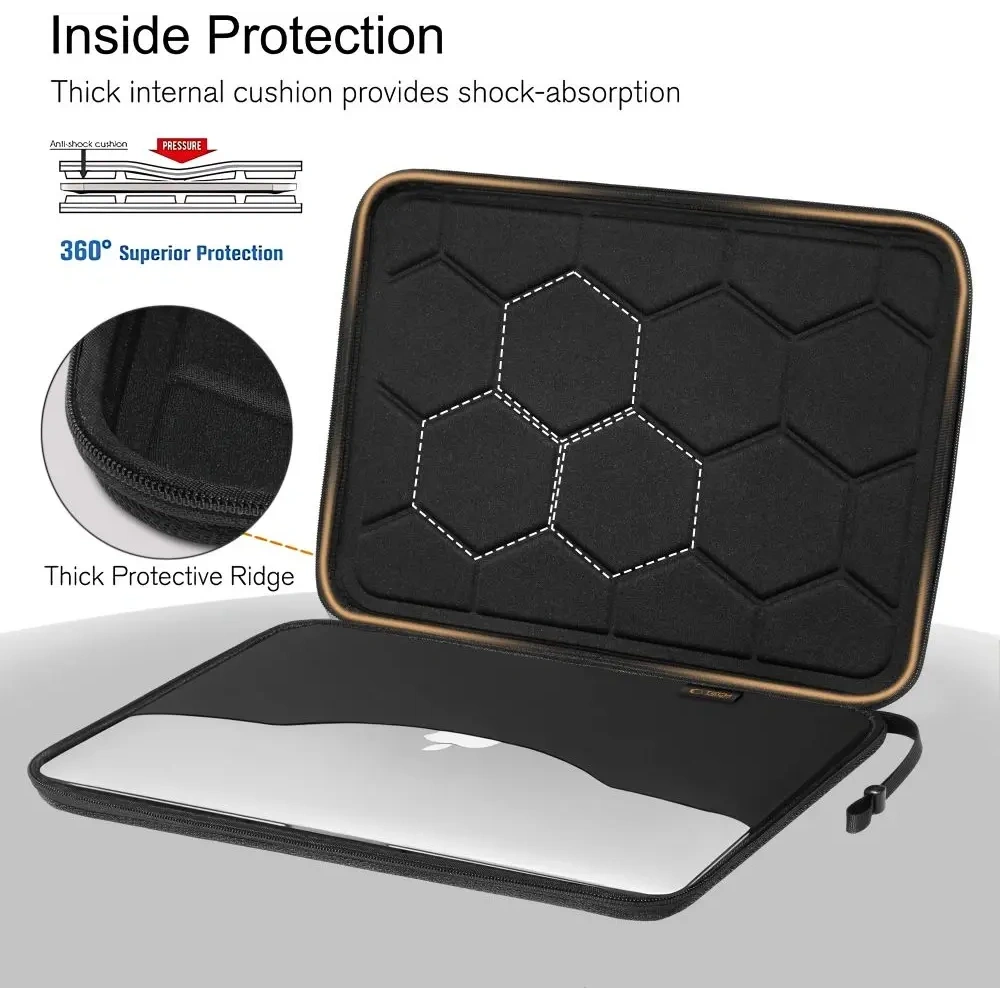 Etui Tech-Protect Hardpouch Laptop 13-14 Black/orange