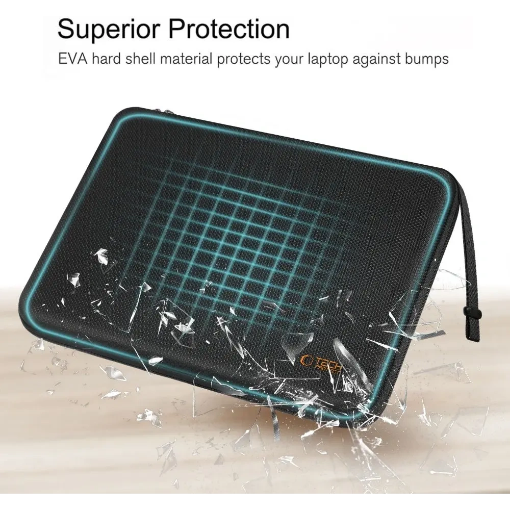 Etui Tech-Protect Hardpouch Laptop 15-16 Black/orange