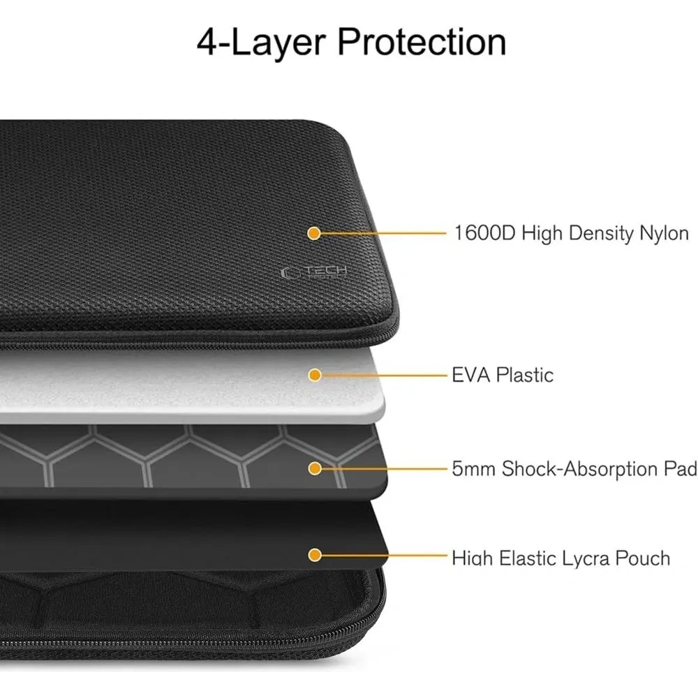Etui Tech-Protect Hardpouch Laptop 15-16 Black/black