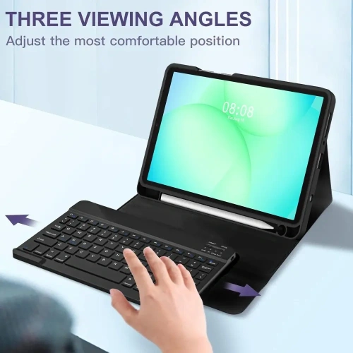 Etui Tech-Protect Smartcase Pen + Keyboard do Samsung Galaxy Tab A9 / A11 8.7 X110 / X115 / X133 / X135 Black