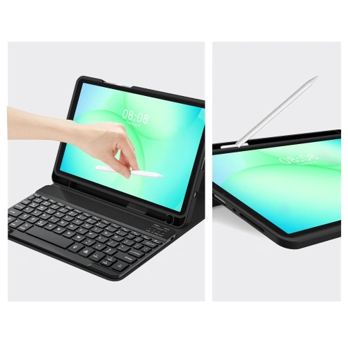 Etui Tech-Protect Smartcase Pen + Keyboard do Samsung Galaxy Tab A9 / A11 8.7 X110 / X115 / X133 / X135 Black