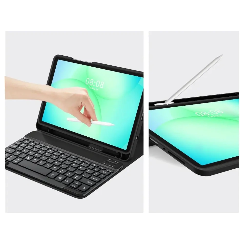 Etui Tech-Protect Smartcase Pen + Keyboard do Samsung Galaxy Tab A9 / A11 8.7 X110 / X115 / X133 / X135 Black