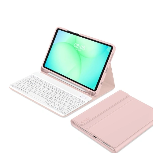 Etui Tech-Protect Smartcase Pen + Keyboard do Samsung Galaxy Tab A9 / A11 8.7 X110 / X115 / X133 / X135 Pink