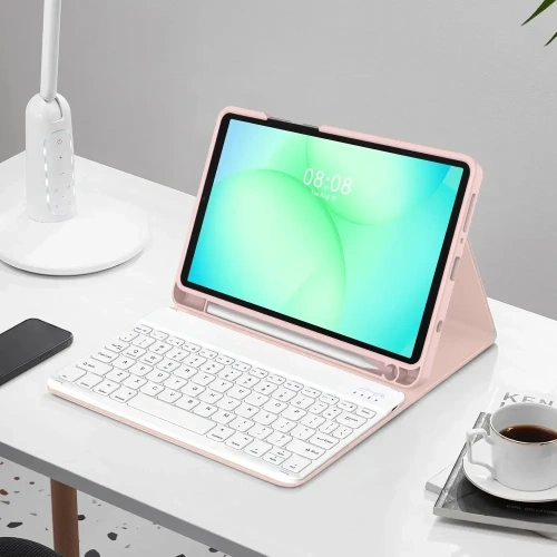 Etui Tech-Protect Smartcase Pen + Keyboard do Samsung Galaxy Tab A9 / A11 8.7 X110 / X115 / X133 / X135 Pink